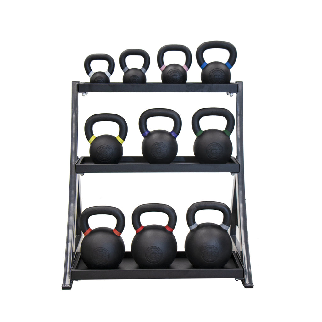 TKO - Three Tier Kettlebell Rack, Black