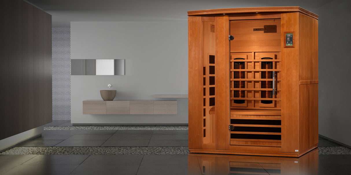 Dynamic Full Spectrum "Lugano" FAR Infrared Sauna with Hemlock Wood