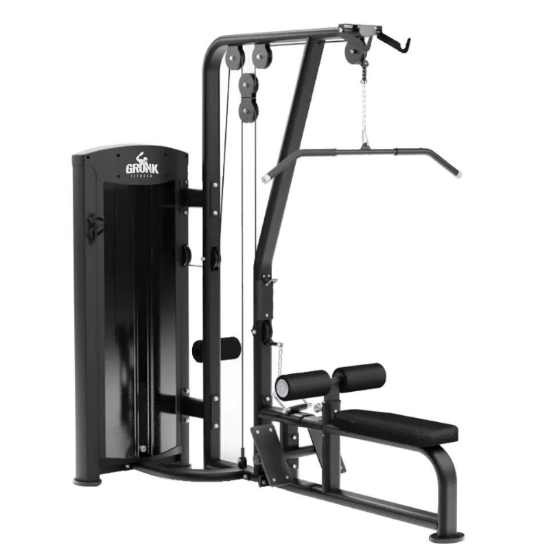 Gronk Dual Lat Pulldown and Low Row Selectorized - Final Stock Gronk Fitness Products Selectorized, single stack, assembly required ELEMENTFITNESS-COBALTDUALLATPULLDOWN_LOWROW_8a28ddbc-f92c-46c7-8a8b-6335345d364e