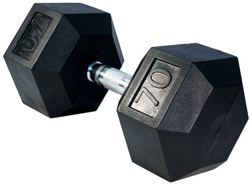 Rubber Hex Dumbbells