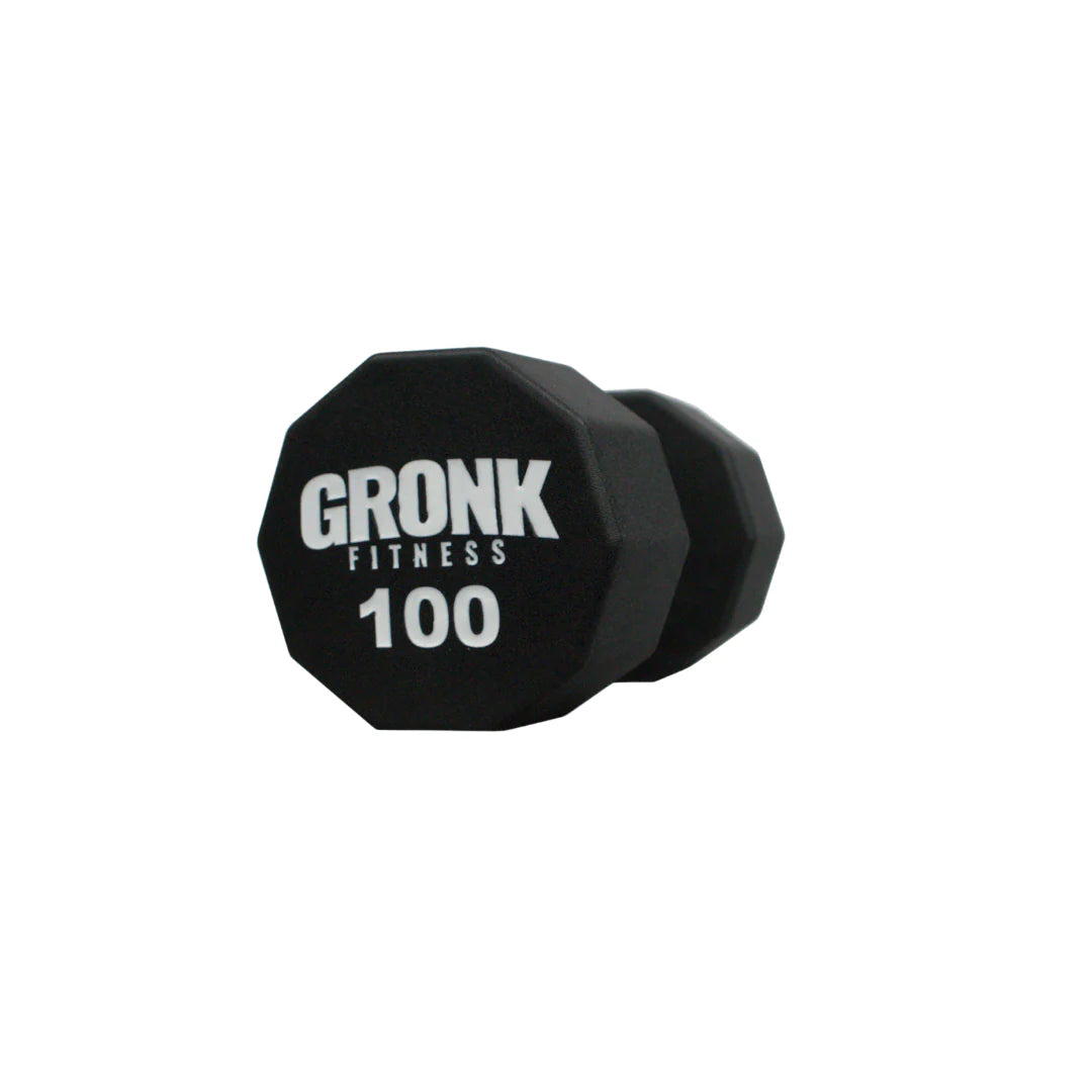 Gronk 10 Sided Urethane Dumbbell 100 lb Gronk Fitness Products Variant(s) - LBWeight 100_a6b2496b-5ead-4e74-a515-80068a8c2b1c