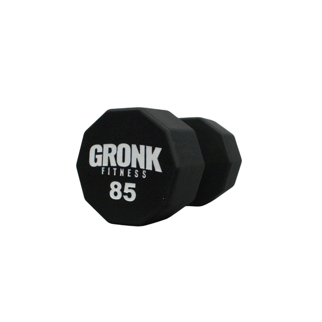 Dumbbell, 10 sided Urethane, Gronk, 85lb - Final Stock Gronk Fitness Products Dumbbells 10_Sided_GFP_DB-85_LB