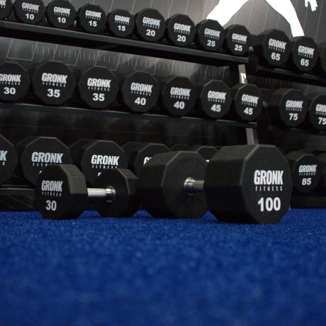 Gronk Fitness 10 sided Urethane Dumbbells (5lb-100lb) Set