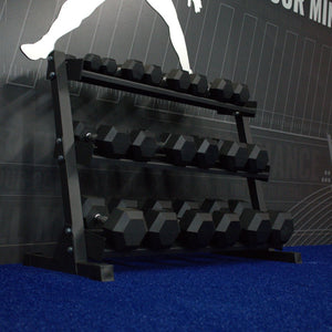 5-50 lb Dumbbell Set with Free Rack