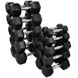 Gronk Fitness Rubber Hex Dumbbell Set