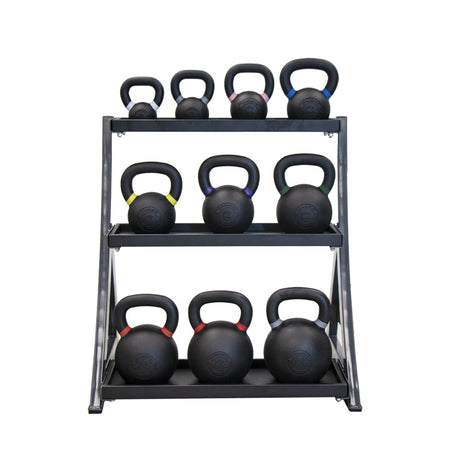 TKO - Three Tier Kettlebell Rack, Black TKO Dumbell racks, power block stand, plate and bar storage, kettlebell racks, ball racks 5_1024x1024_b25d4b8e-9999-4377-b874-a4170a1fa152