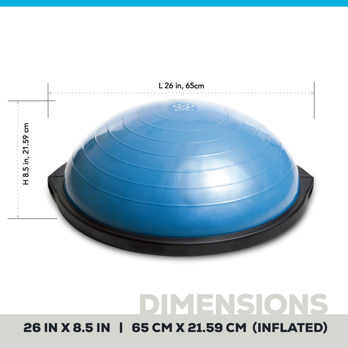 Bosu Home Balance Trainer, Blue XP 65cm Bosu Balance and stability; bosu, swiss, plyo-box 72-10850-2BBBOSUHOMEBalanceTrainerIG_07-2000x2000