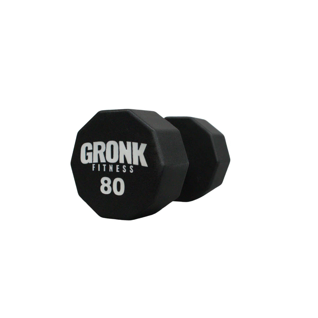 Gronk 10 Sided Urethane Dumbbell 80 lb Gronk Fitness Products Variant(s) - LBWeight 80_fa9f0463-8e54-42fb-9f0f-50f6a985f660