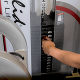 Body-Solid (S2LEC-1) Pro Clubline Series | Leg Extension & Leg Curl Machine - Final Stock Body Solid Home Gym, Small; Single stack or a-frame double stack (functional trainer). 5 functions or less S2LEC-WeightAdjustment_DSF1033_600px_720x_f5b2664d-96e2-4227-b637-9c992bc30203