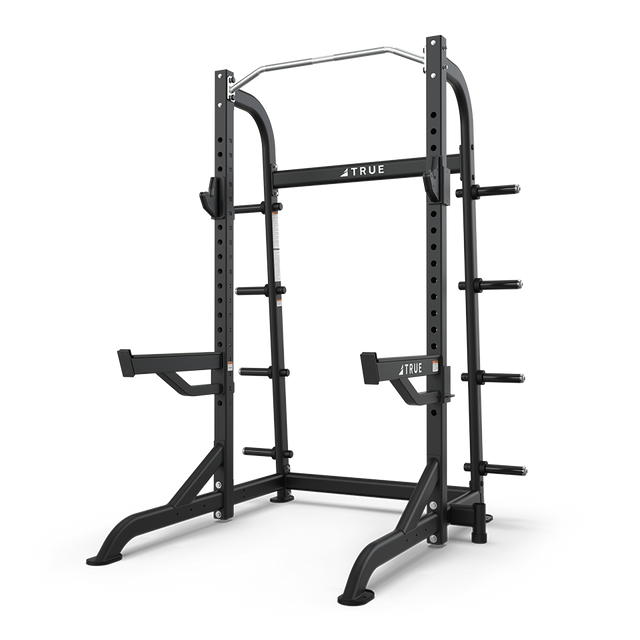 TRUE HALF RACK WITH PLATE HOLDERS MATTE BLACK - Final Stock TRUE Half rack, power rack or cage, smith, smith add-on XFW-8110-35_960