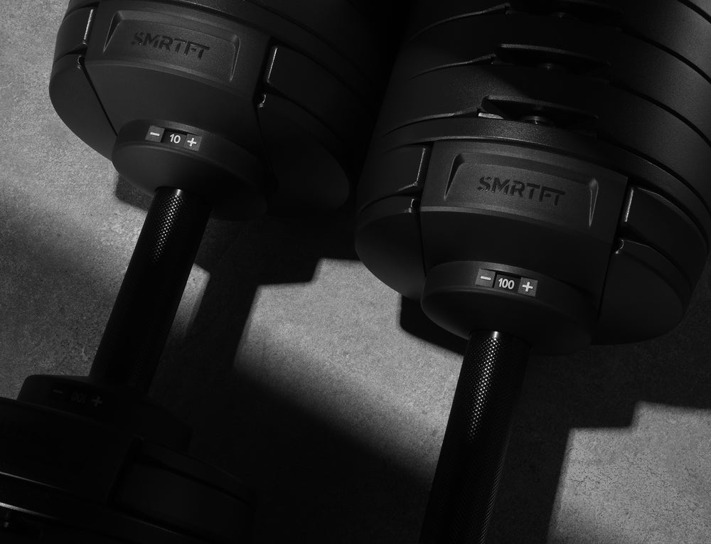 SMRTFT Nuobell Adjustable Dumbbell 100 lb Black SMRTFT Dumbbells smrtft-adjustable-dumbbell-100lb-detail-handle_1e10ffe7-ea11-4993-86a1-417333f50038
