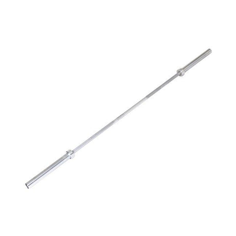 Olympic Lifting Bar The 28mm bar represents a level of precision military grade engineering to date- 8 bearing, 200,000 PSI, 2000lb weight capacity. This Alloy Steel 45lb bar is made with a hardened chrome finish and comes with a double ring and no centre knurling. The ends includes plastic cap to show off our signature XM logo.