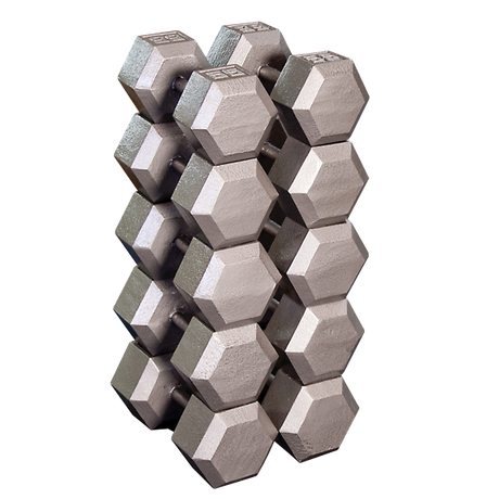 Body-Solid Iron Hex Standard Dumbbell Gray