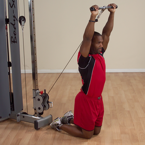 This Revolving Straight Bar was developed by Body-Solid for tricep press downs, straight bar curls, upright rows, pullovers and a variety of other exercises, while providing a smooth motion and versatility for use in a wide range of workouts.